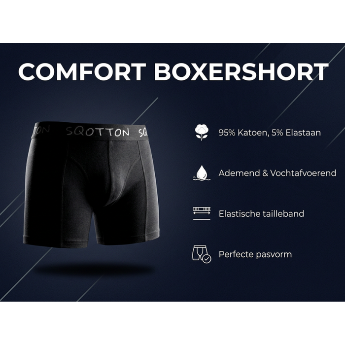 Heren Boxershorts 4-Pack Normale Lengte Zwart