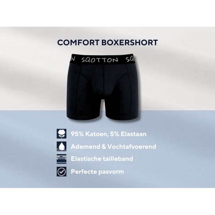 Heren Boxershorts 4-Pack Normale Lengte Zwart