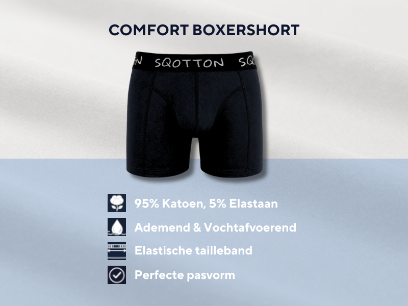 Heren Boxershorts 4-Pack Normale Lengte Zwart