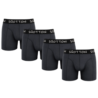Heren Boxershorts 4-Pack Normale Lengte Antraciet