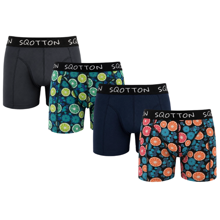 Heren Boxershorts 4-Pack Normale Lengte Citrus Splash