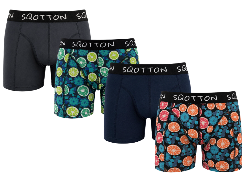 Heren Boxershorts 4-Pack Normale Lengte Citrus Splash