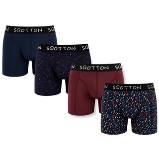 Heren Boxershorts 4-Pack Normale Lengte Midnight Motion