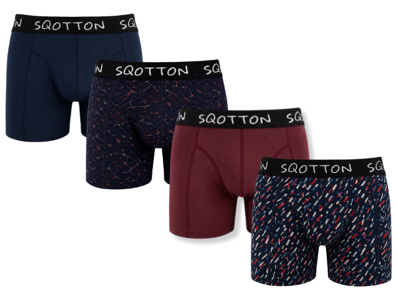 Heren Boxershorts 4-Pack Normale Lengte Midnight Motion