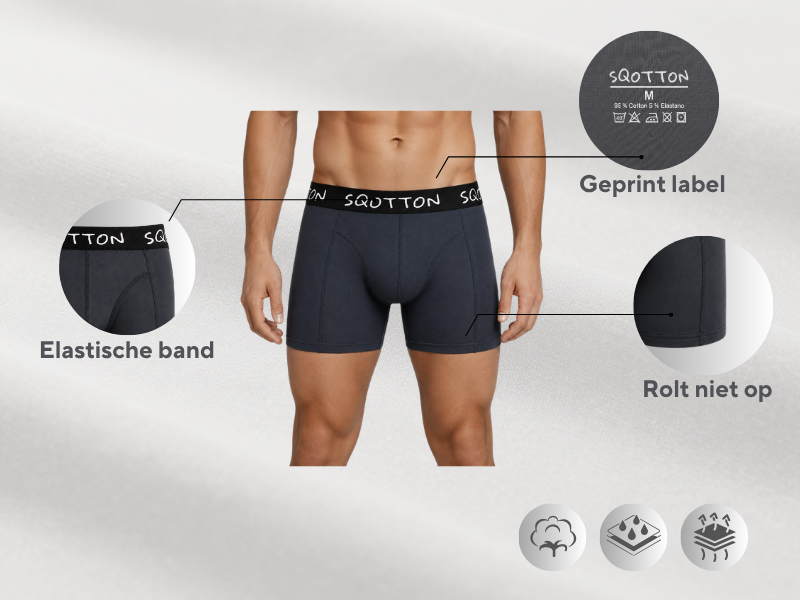 Heren Boxershorts 4-Pack Normale Lengte Urban Grid