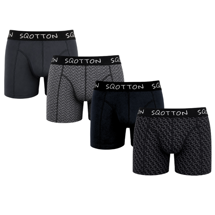 Heren Boxershorts 4-Pack Normale Lengte Shadow Pattern
