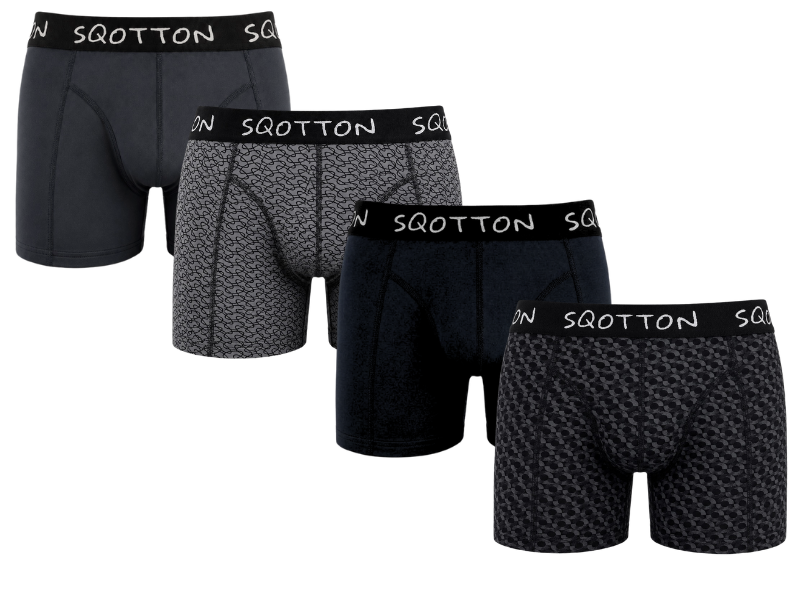 Heren Boxershorts 4-Pack Normale Lengte Shadow Pattern