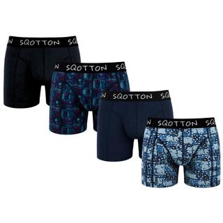 Heren Boxershorts 4-Pack Normale Lengte Digital Storm
