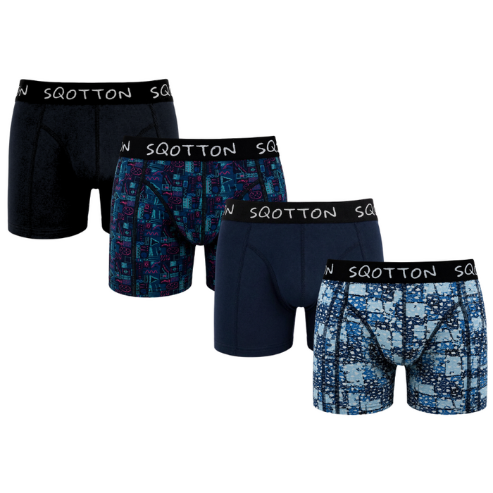 Heren Boxershorts 4-Pack Normale Lengte Digital Storm