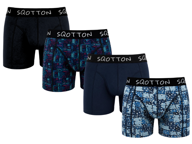 Heren Boxershorts 4-Pack Normale Lengte Digital Storm