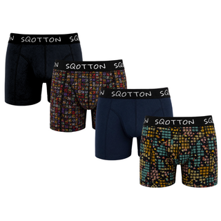 Heren Boxershorts 4-Pack Normale Lengte Mosaic Nights