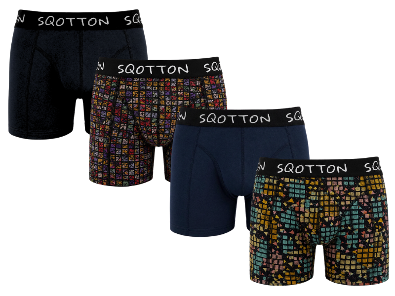 Heren Boxershorts 4-Pack Normale Lengte Mosaic Nights