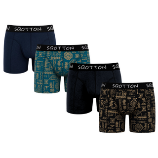 Heren Boxershorts 4-Pack Normale Lengte Golden Tribe