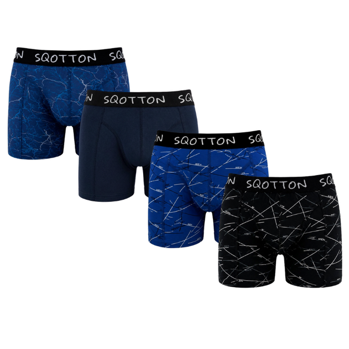 Heren Boxershorts 4-Pack Normale Lengte Electric Pulse