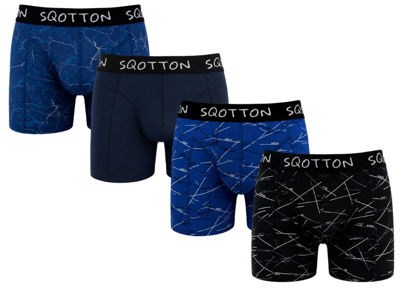 Heren Boxershorts 4-Pack Normale Lengte Electric Pulse