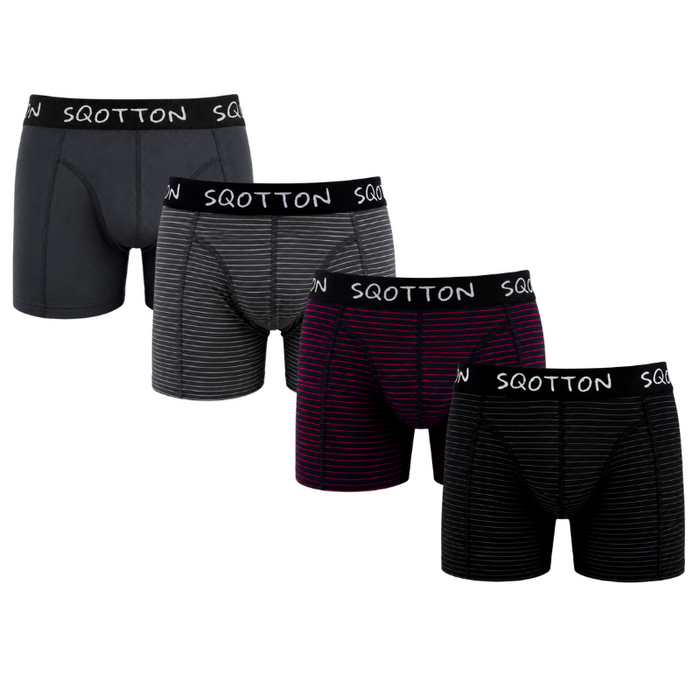 Heren Boxershorts 4-Pack Normale Lengte Classic Stripes