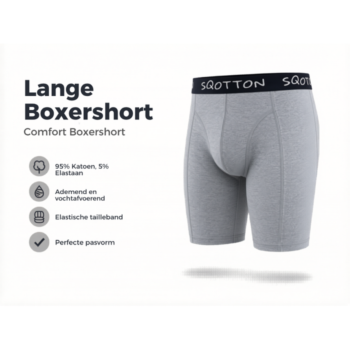 Heren boxershort Extra lange Pijp Grijs