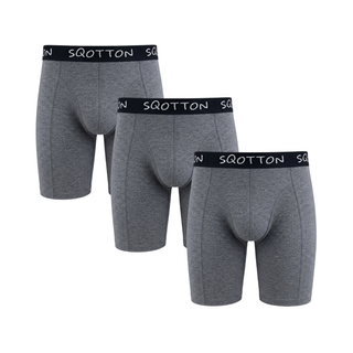 3-Pack boxershort lange pijp Donkergrijs