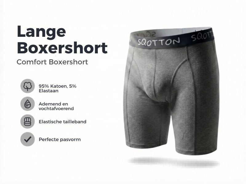 3-Pack boxershort lange pijp Donkergrijs