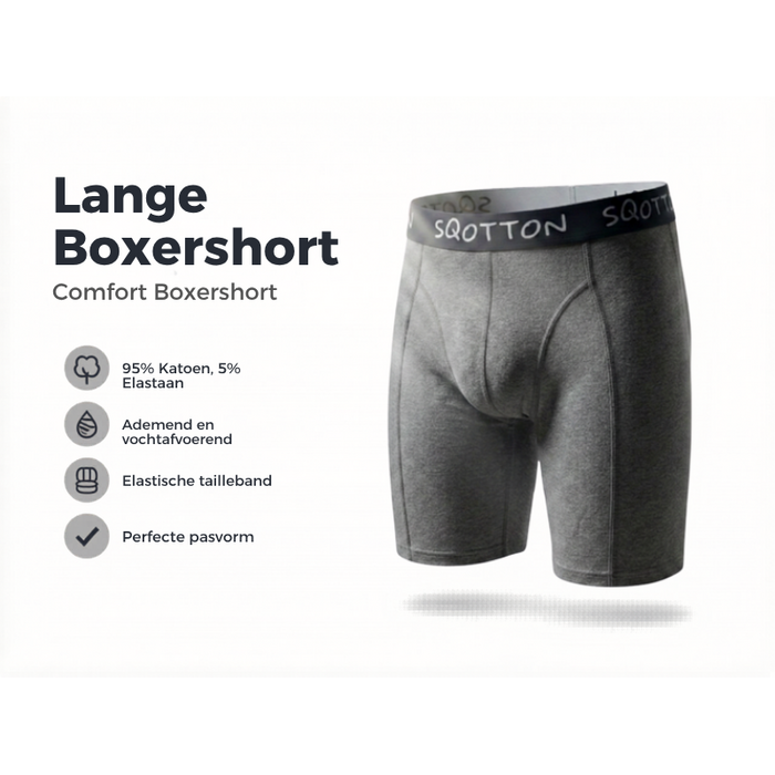 3-Pack boxershort lange pijp Donkergrijs