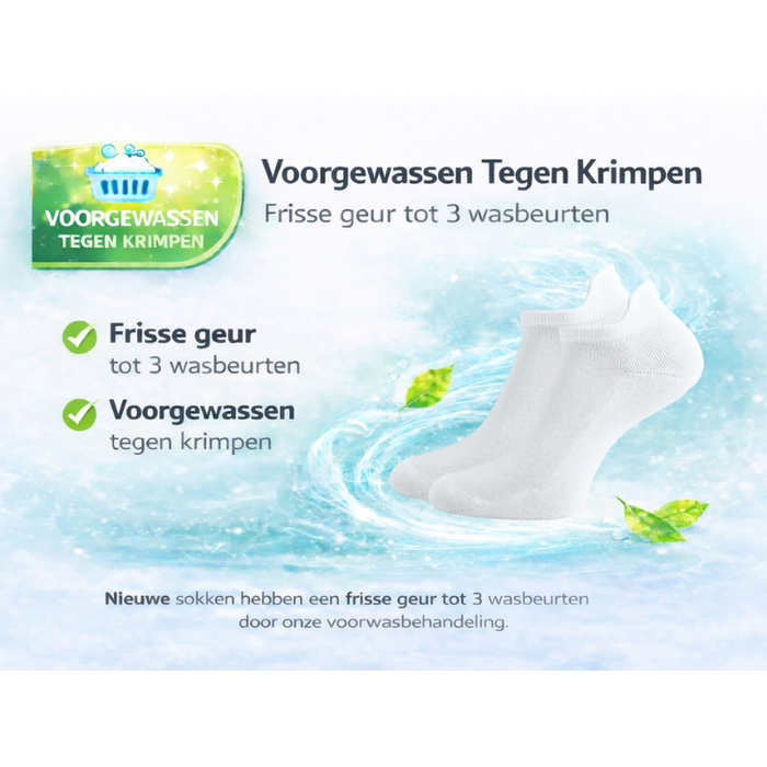 6 paar badstof sneakersokken met lipje naadloos wit