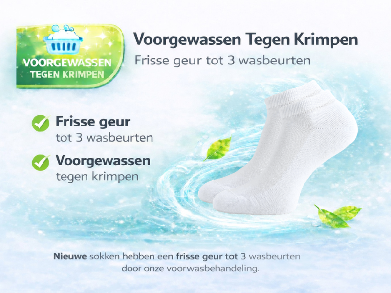 6 paar Badstof sneakersokken Wit