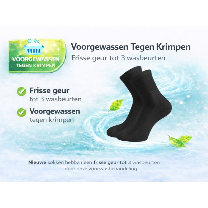 6 paar Badstof Quarter Sneakersokken Zwart