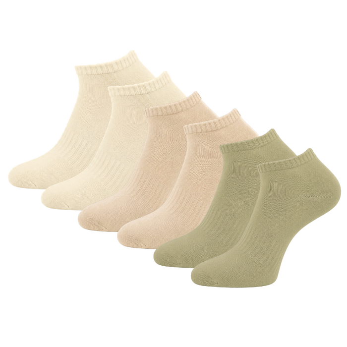 6 paar Katoenen dames sneakersokken Naadloze sokken Botanic mix