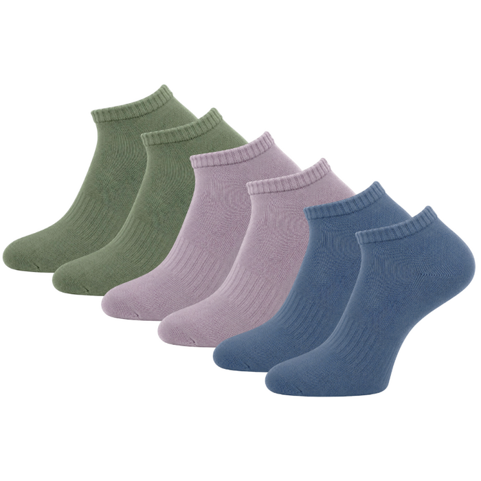6 paar Katoenen dames sneakersokken Naadloze sokken Pastel mix