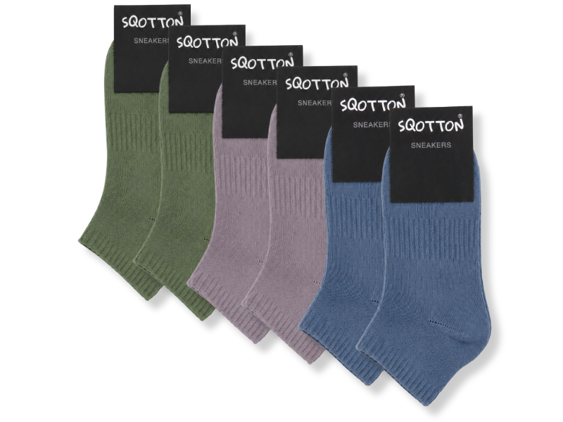 6 paar Katoenen dames sneakersokken Naadloze sokken Pastel mix
