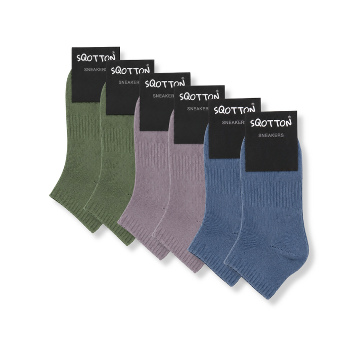6 paar Katoenen dames sneakersokken Naadloze sokken Pastel mix