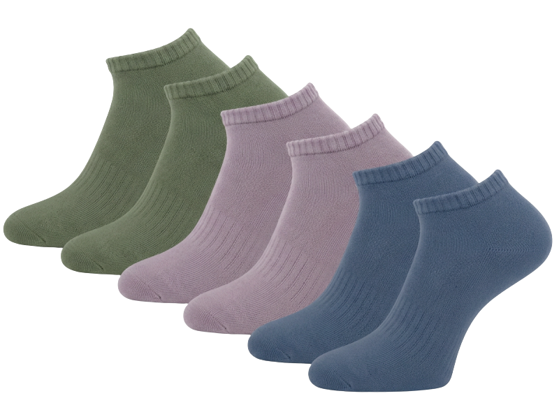 6 paar Katoenen dames sneakersokken Naadloze sokken Pastel mix