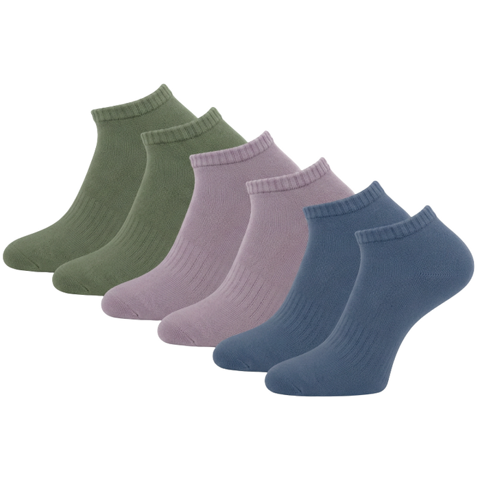 6 paar Katoenen dames sneakersokken Naadloze sokken Pastel mix