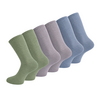 6 paar Katoenen damessokken Naadloze sokken  Groen/Zacht Grijs/Blauw