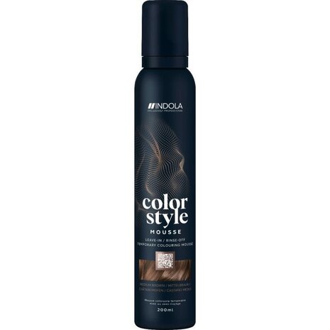 Indola Color Style Mousse Midden Bruin 200ml