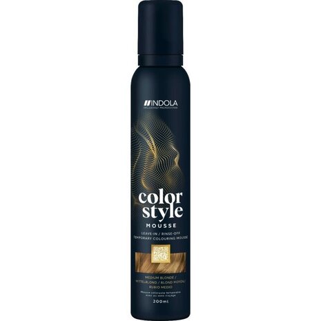 Indola Color Style Mousse Midden Blond 200ml