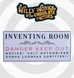 Willy Wonka Inventing Room Metal Sign