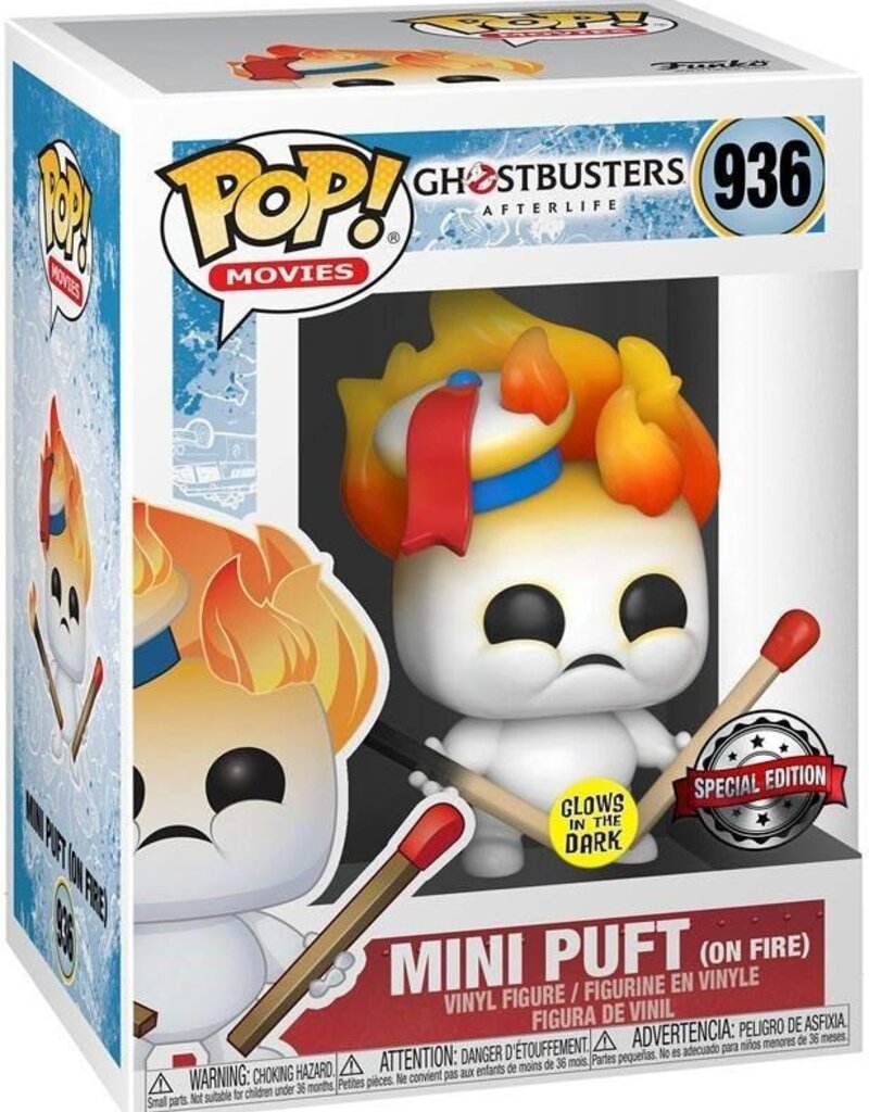 Funko Pop! Ghostbusters Afterlife - Mini Puft on Fire - Glows in the Dark Special Edtion