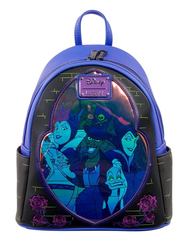 Loungefly Disney Villains Stained Glass Backpack EXCLUSIVE Moon