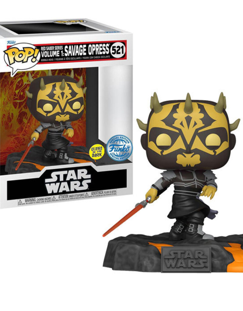 Funko Pop! Star Wars - Red Saber Series - Savage Opress - Glows in the Dark Special Edition