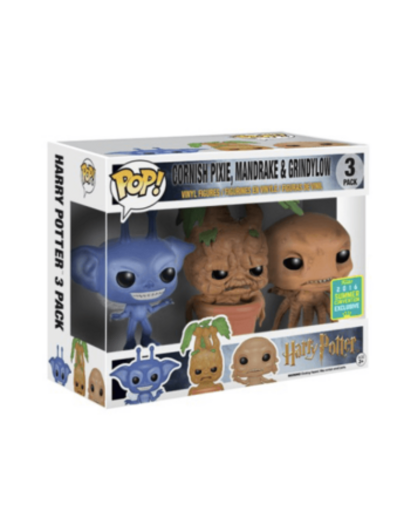 Funko Pop! Harry Potter - Cornish Pixie, Mandrake & Grindylow - Summer Convention Exclusive