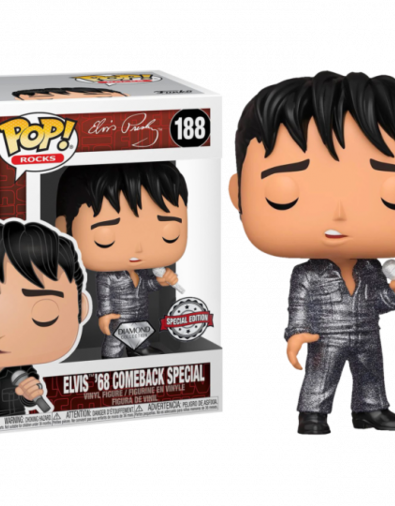 Funko Pop! Rocks - Elvis Presley ‘68 Comeback Special - Diamond Special Edition