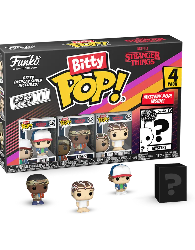 Funko Bitty Pop! Stranger Things : Dustin , Lucas , Eleven + Mystery Bitty