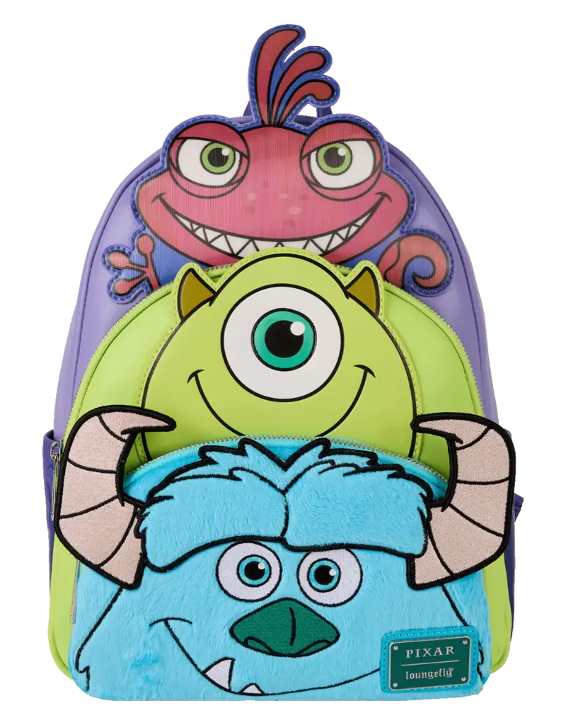 Loungefly Disney Pixar Monsters Inc Tripple Pocket Backpack