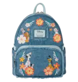 Loungefly Disney Dogs And Cats Floral Denim Backpack