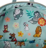 Loungefly Disney Dogs And Cats Floral Denim Backpack