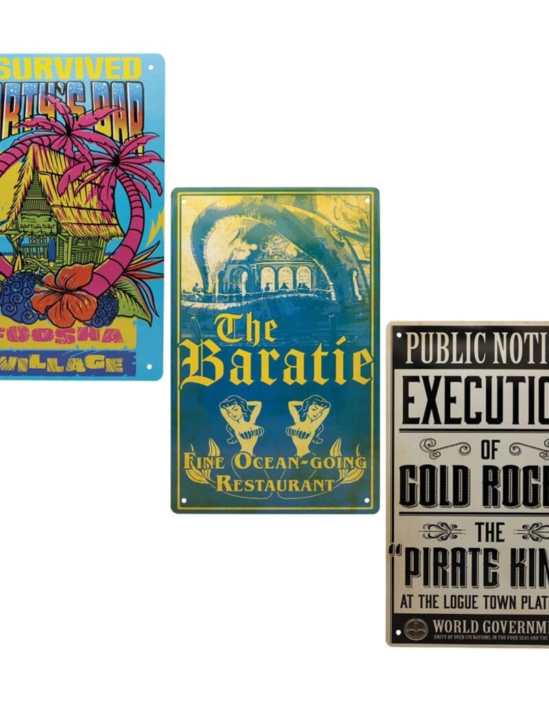 One Piece - Set Of 3 Tin Signs