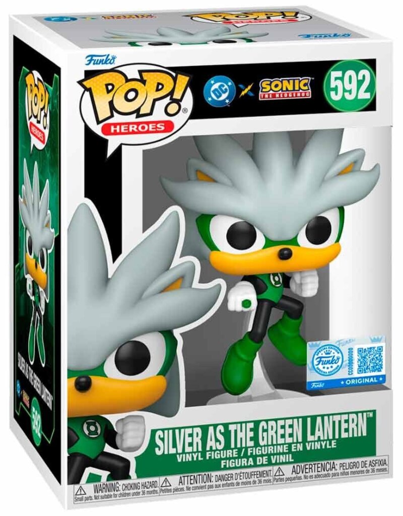 Funko Pop! DC X Sonic the Hedgehog - Silver as The Green Lantern - Special Edition