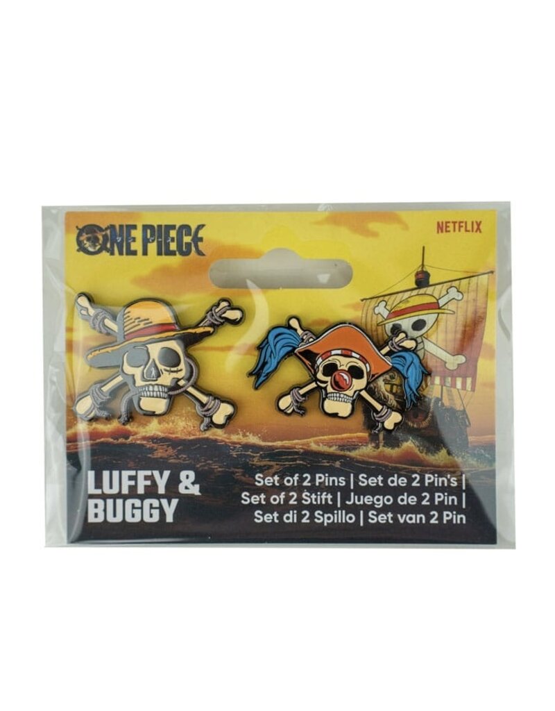 One Piece Luffy & Buggy - Pin 2 Pack