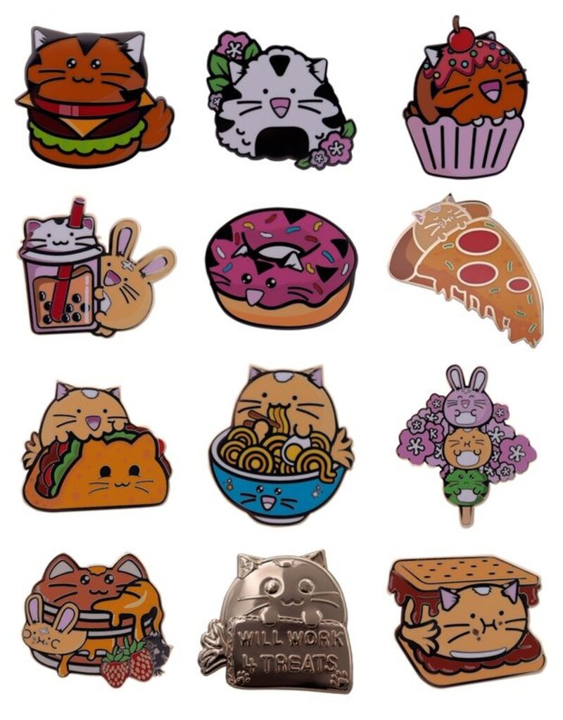 Mystery Pin Badge - Fuzz Balls Junk Food Crew Series
